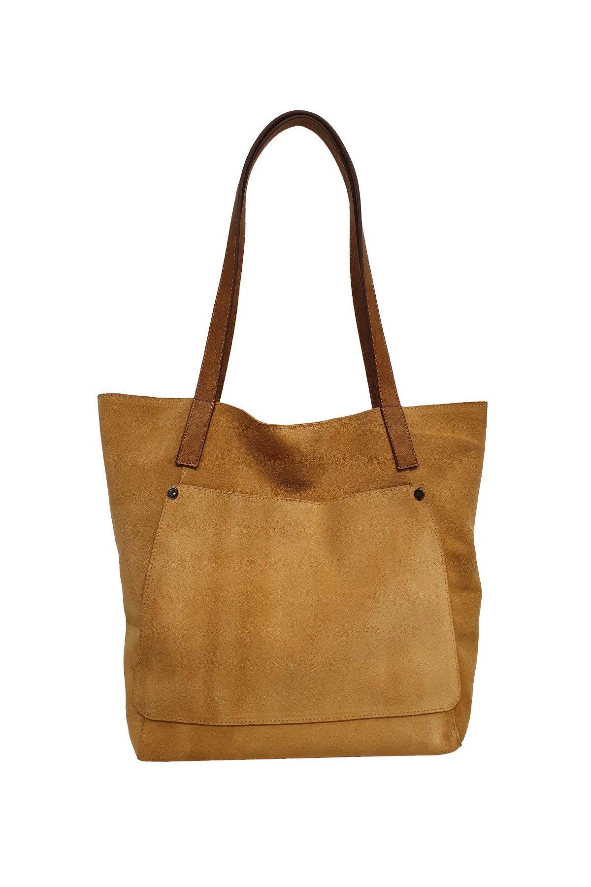 Hakiki Deri Süet Tote Bag Kadın Omuz Çantası YC011992HSD