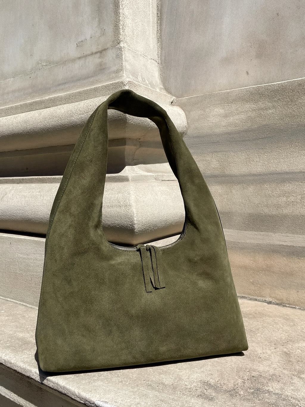 Hakiki Süet Deri Kadın Omuz Çantası YC012076HSD