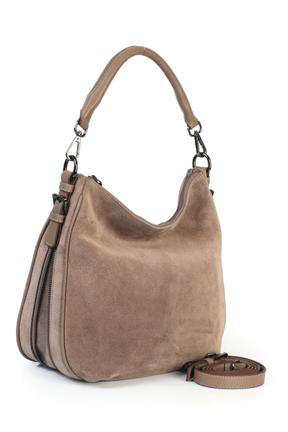 Hakiki Süet Deri Kadın Omuz/Çapraz Çantası YC012090HSD