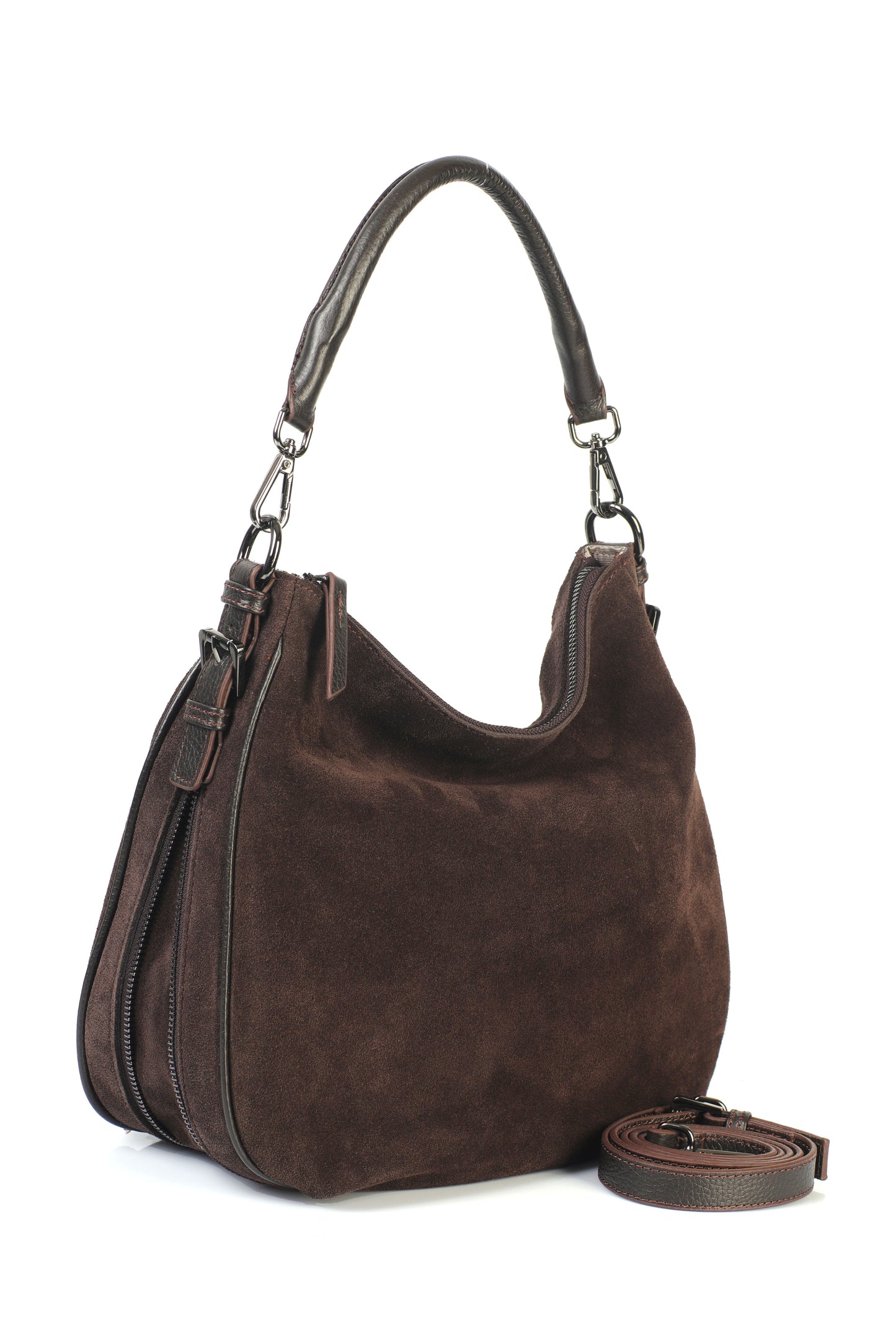 Hakiki Süet Deri Kadın Omuz/Çapraz Çantası YC012090HSD