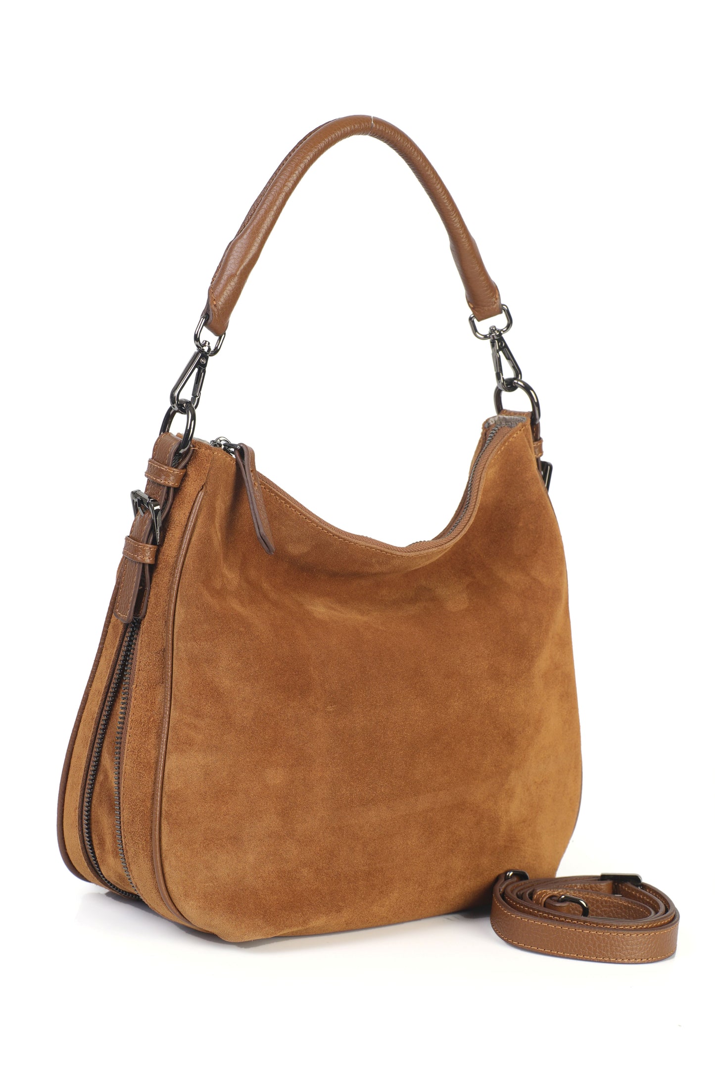 Hakiki Süet Deri Kadın Omuz/Çapraz Çantası YC012090HSD