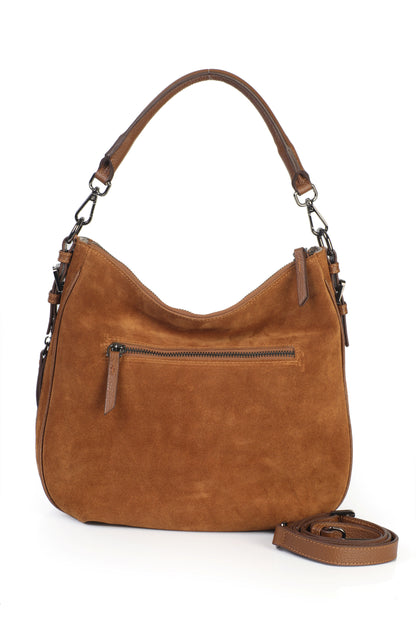 Hakiki Süet Deri Kadın Omuz/Çapraz Çantası YC012090HSD