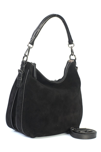 Hakiki Süet Deri Kadın Omuz/Çapraz Çantası YC012090HSD