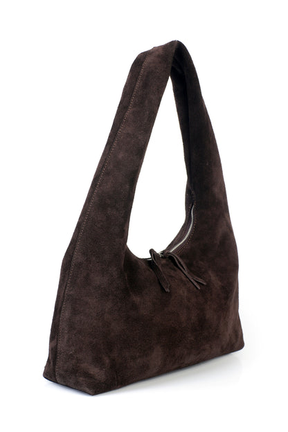 Hakiki Süet Deri Kadın Omuz Çantası YC012076HSD