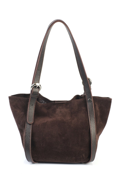 Hakiki Süet Deri Kadın Kol Çantası YC012092HSD