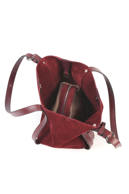 Hakiki Süet Deri Kadın Kol Çantası YC012092HSD