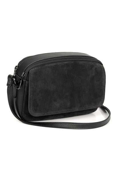 Hakiki Süet Deri Kadın Çapraz Omuz Çantası YC012078HSD