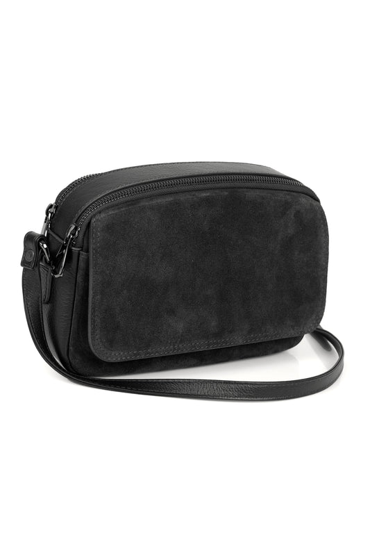 Hakiki Süet Deri Kadın Çapraz Omuz Çantası YC012078HSD