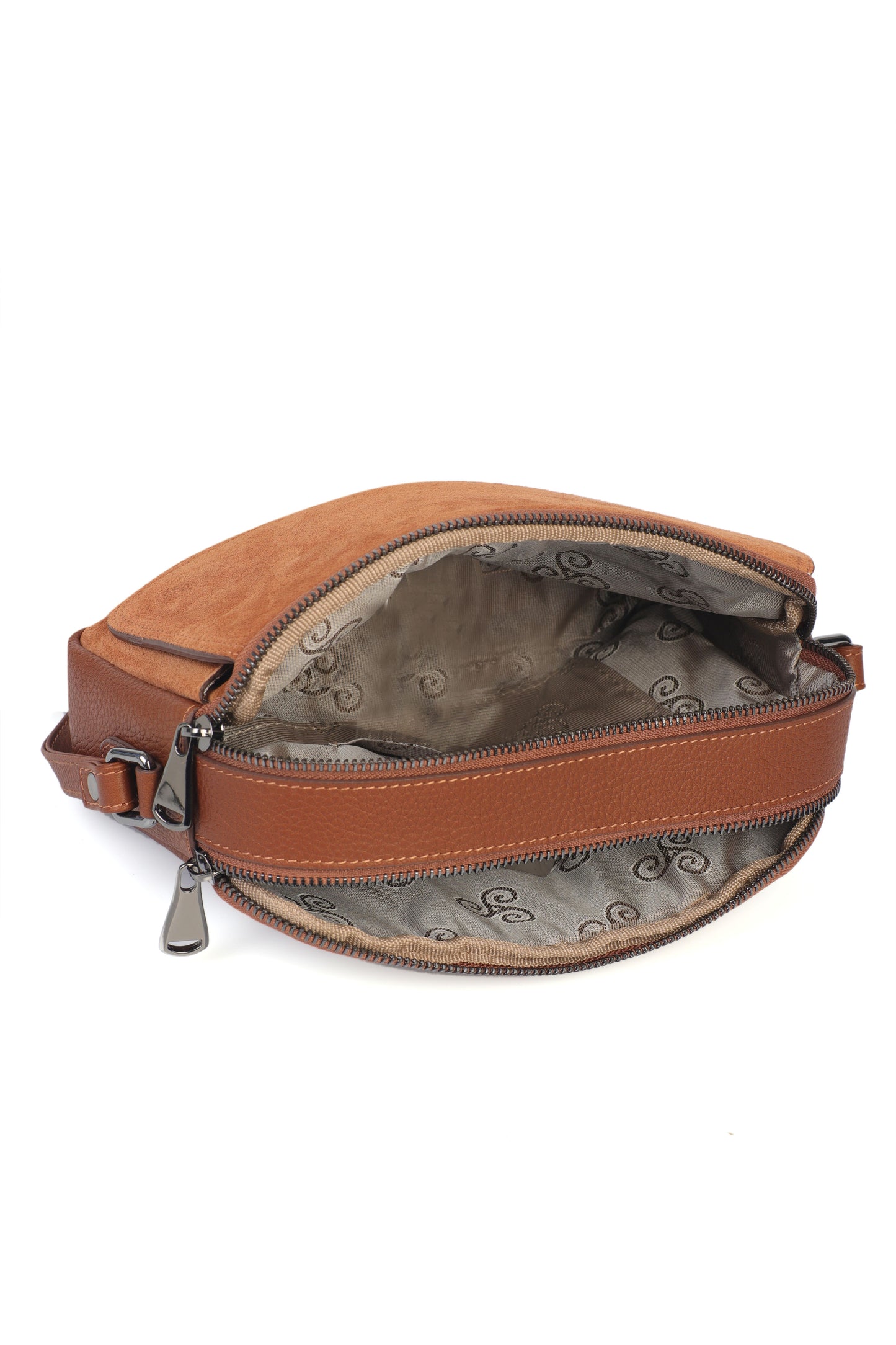 Hakiki Süet Deri Kadın Çapraz Omuz Çantası YC012078HSD