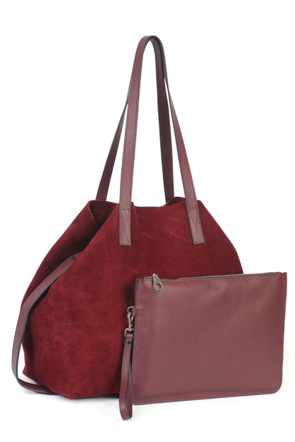 Hakiki Süet Deri Kadın Omuz/Çapraz Çantası YC012089HSD