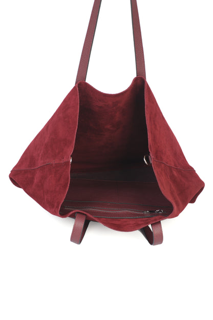 Hakiki Süet Deri Kadın Omuz/Çapraz Çantası YC012089HSD