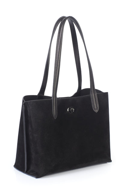 Hakiki Süet Deri Kadın Omuz Çantası YC012074HSD