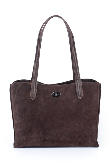 Hakiki Süet Deri Kadın Omuz Çantası YC012074HSD