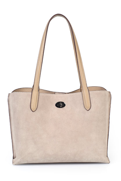 Hakiki Süet Deri Kadın Omuz Çantası YC012074HSD