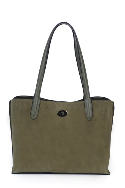 Hakiki Süet Deri Kadın Omuz Çantası YC012074HSD