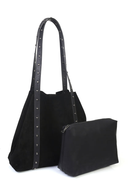 Hakiki Süet Deri Kadın Omuz Çantası YC012075HSD