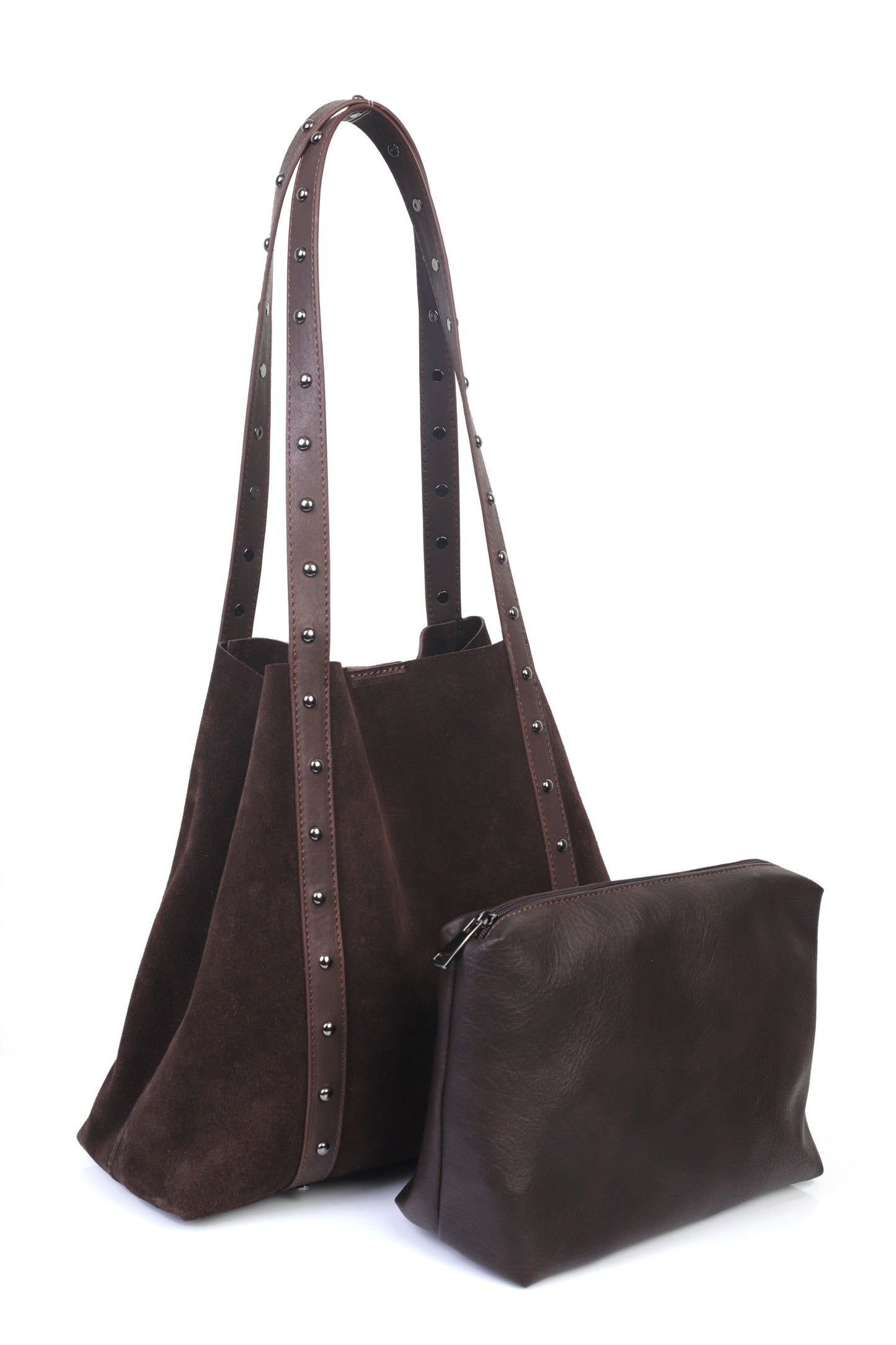 Hakiki Süet Deri Kadın Omuz Çantası YC012075HSD