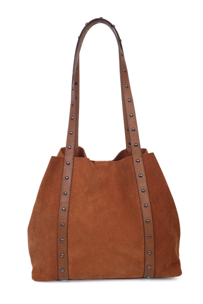 Hakiki Süet Deri Kadın Omuz Çantası YC012075HSD