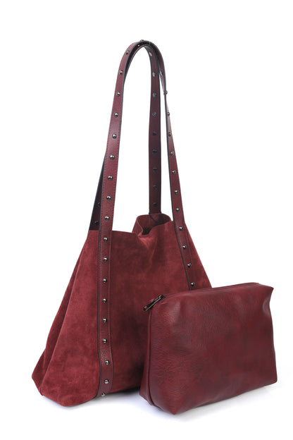 Hakiki Süet Deri Kadın Omuz Çantası YC012075HSD