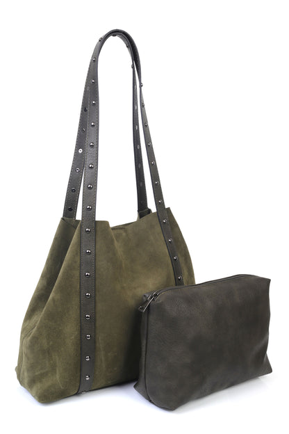 Hakiki Süet Deri Kadın Omuz Çantası YC012075HSD