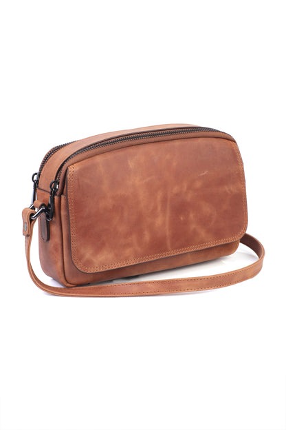 Hakiki Deri Kadın Çapraz Omuz Çantası YC012078DRL