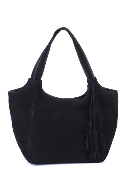 Hakiki Süet Deri Kadın Omuz Çantası YC012079HSD