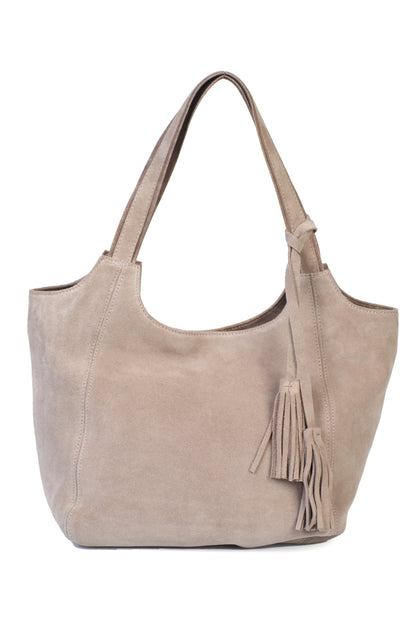 Hakiki Süet Deri Kadın Omuz Çantası YC012079HSD