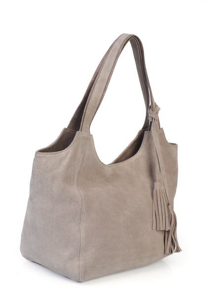 Hakiki Süet Deri Kadın Omuz Çantası YC012079HSD