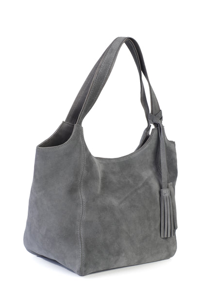 Hakiki Süet Deri Kadın Omuz Çantası YC012079HSD