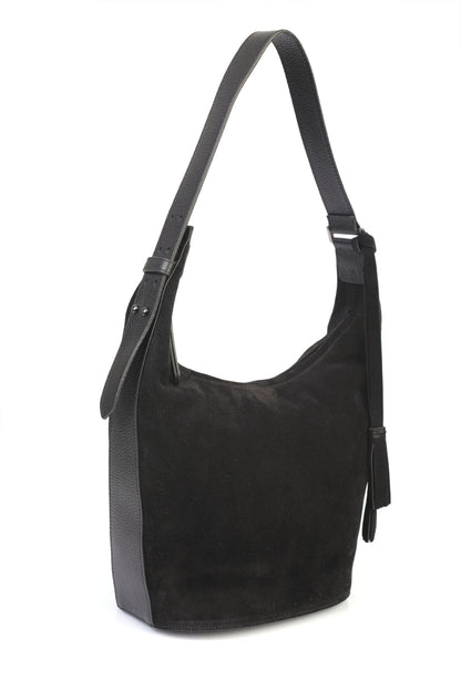 Hakiki Süet Deri Kadın Omuz Çantası YC012086HSD