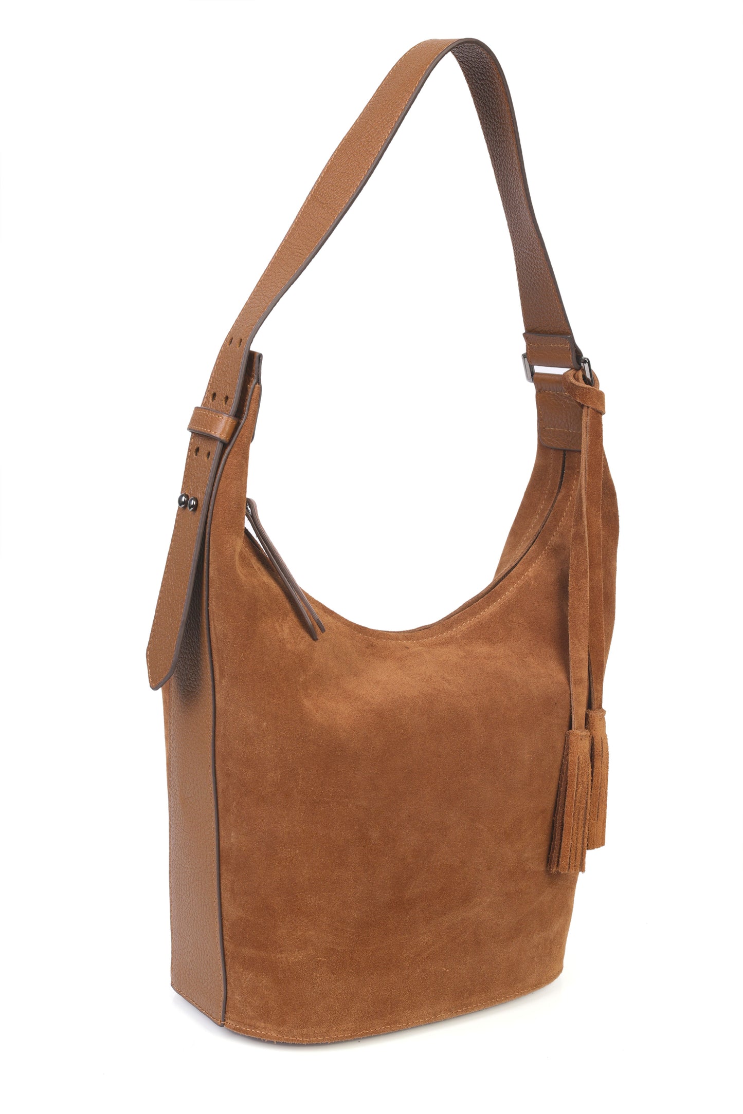 Hakiki Süet Deri Kadın Omuz Çantası YC012086HSD