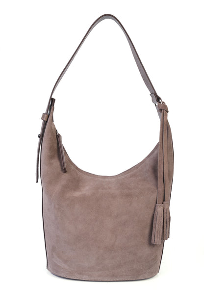 Hakiki Süet Deri Kadın Omuz Çantası YC012086HSD