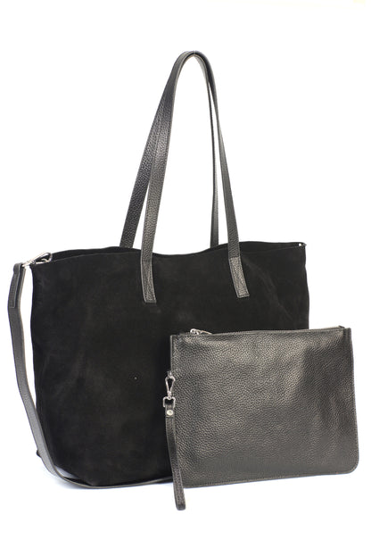 Hakiki Süet Deri Kadın Omuz/Çapraz Çantası YC012089HSD