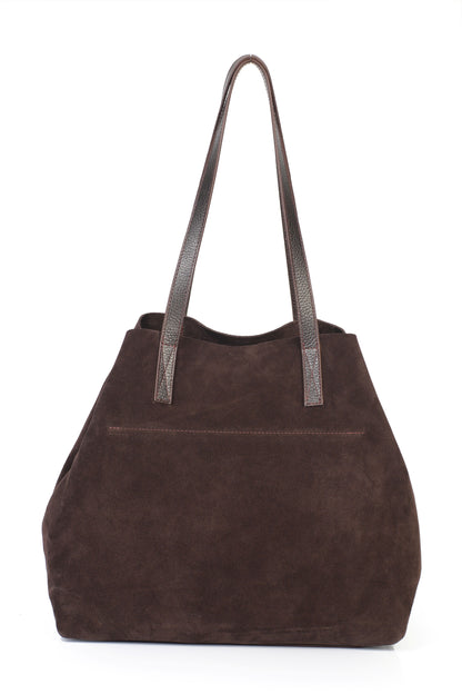 Hakiki Süet Deri Kadın Omuz/Çapraz Çantası YC012089HSD