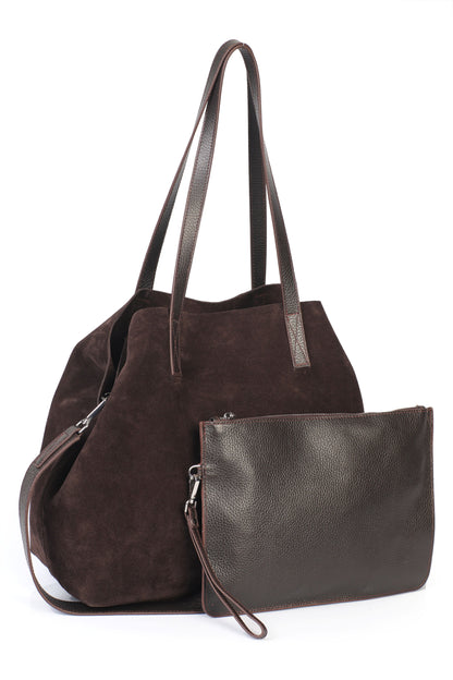 Hakiki Süet Deri Kadın Omuz/Çapraz Çantası YC012089HSD