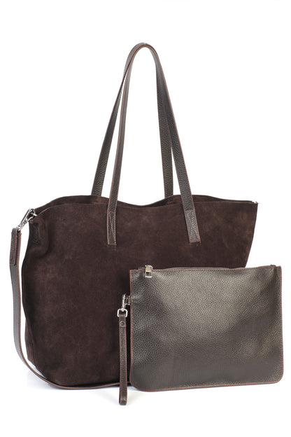 Hakiki Süet Deri Kadın Omuz/Çapraz Çantası YC012089HSD