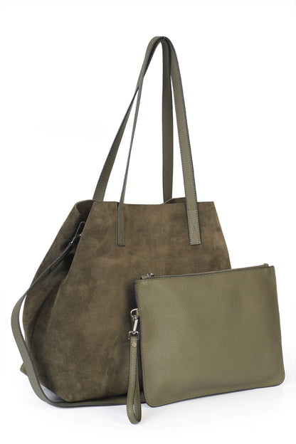 Hakiki Süet Deri Kadın Omuz/Çapraz Çantası YC012089HSD