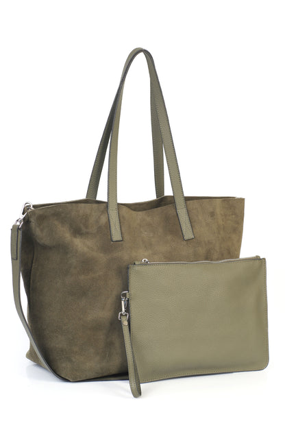 Hakiki Süet Deri Kadın Omuz/Çapraz Çantası YC012089HSD